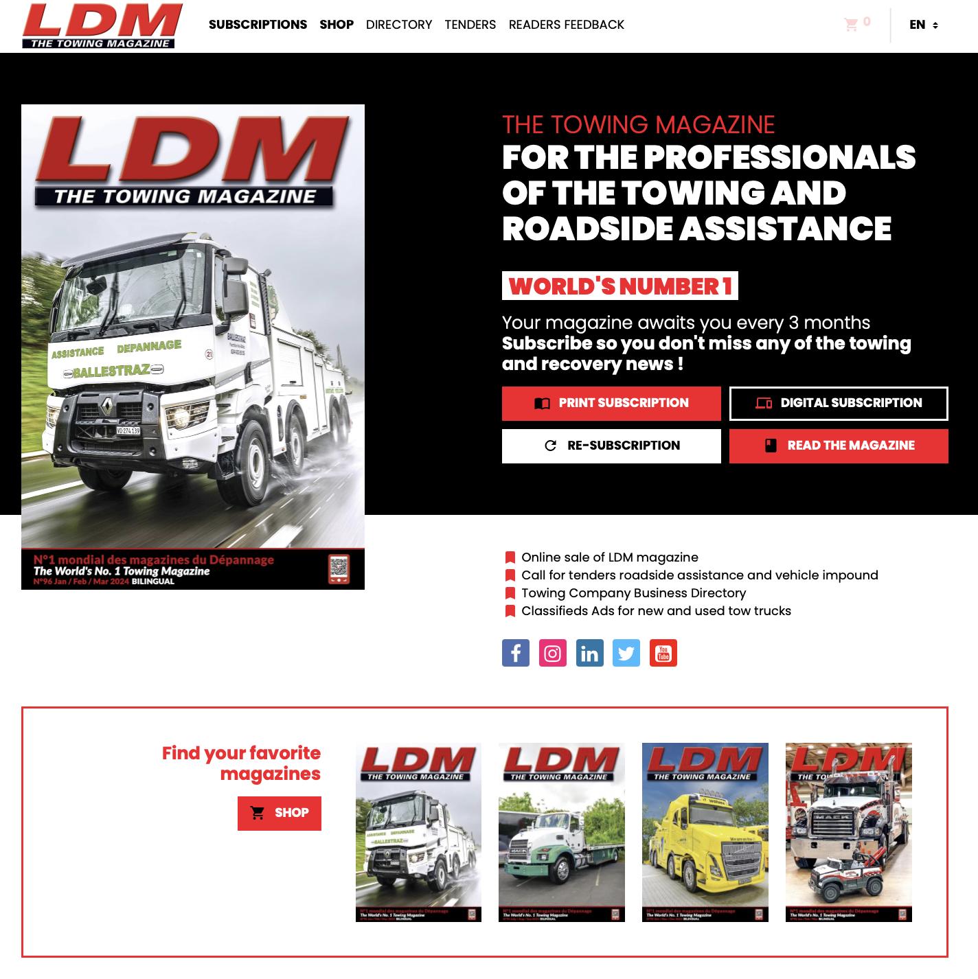 Goodbye LDM-FR.com, welcome TheTowingMagazine.com