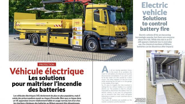 Electric vehicle, solutions to control battery fire