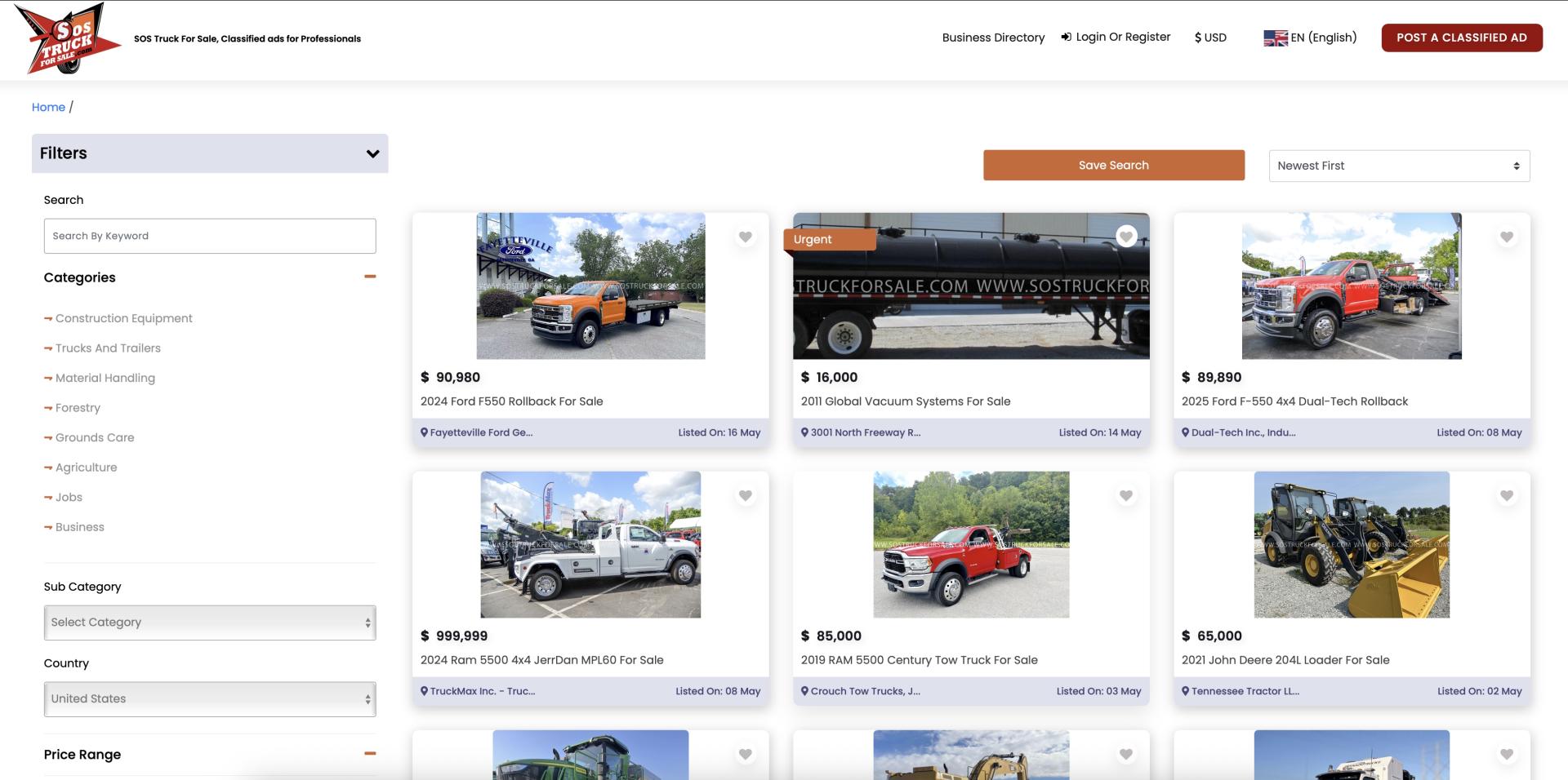 Publish Your Listings for Free in The Towing Magazine